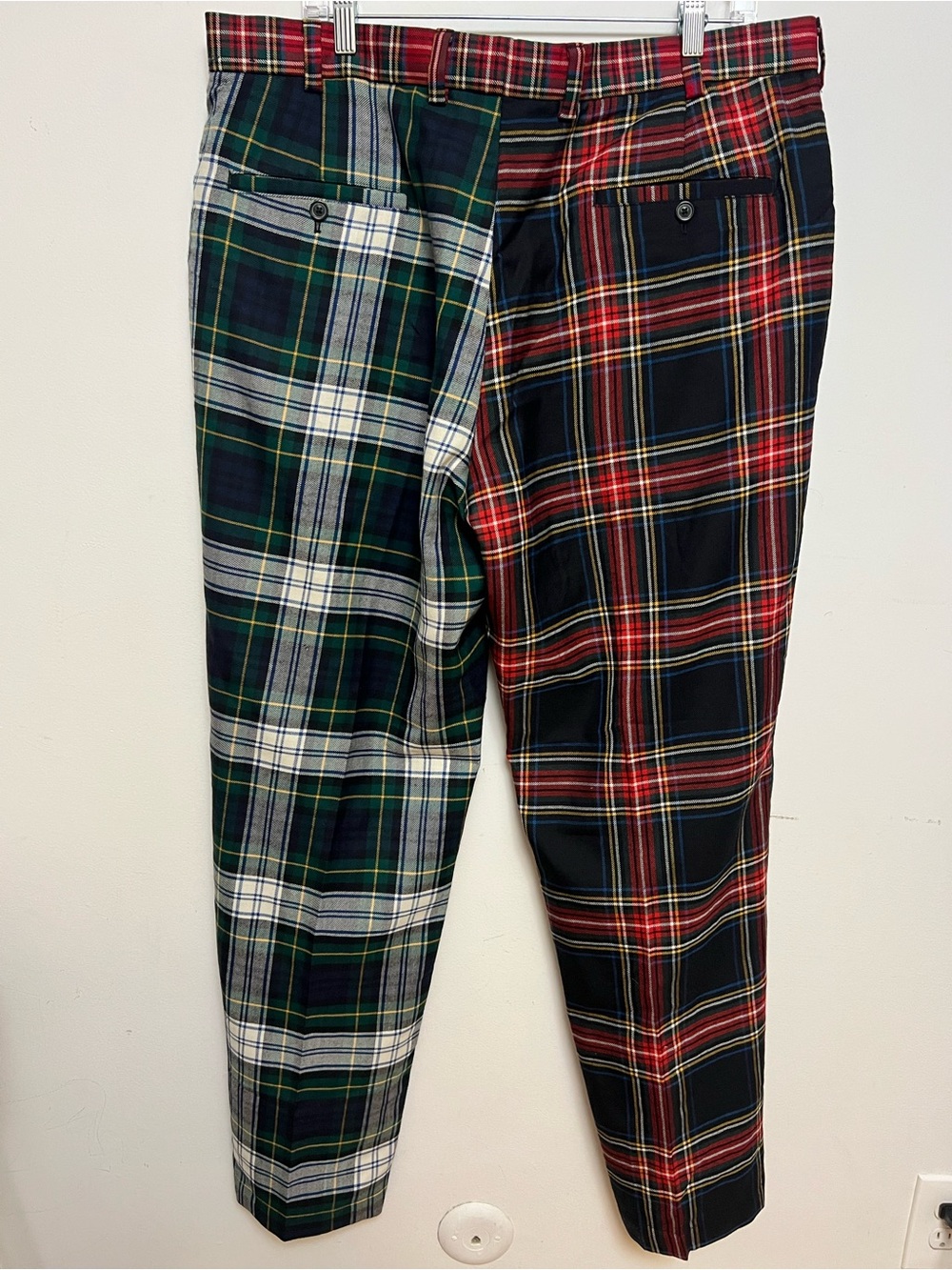 Brooks Brothers Clark Patchwork Tartan Plaid 100% Wool Pants Men’s 40x32 - Picture 3 of 12